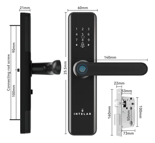 Fechadura Eletronica Digital Intelar Tuya Remoto Desbloquear