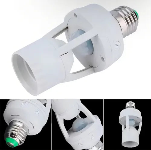 Sensor De Presença Para Lâmpada Soquete E27 Com Fotocélula