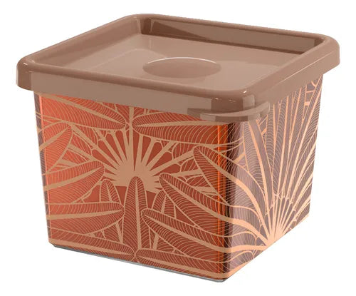 Kit 2 Pote Quadrado Metalico Organizador Hérmetico Cozinha