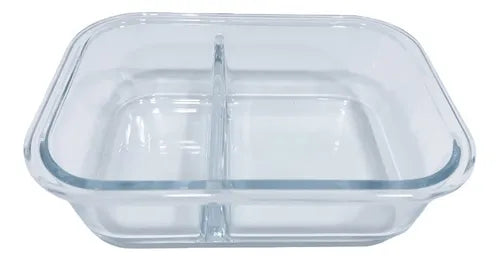 10 Potes Marmita Vidro Com Divisória E Tampa 1010ml Dieta