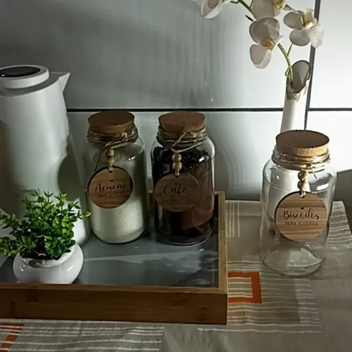 3 Potes Herméticos De Vidro Para Mantimentos
