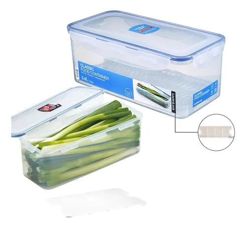 Kit Potes Hermético Porta Saladas + Porta Queijo Lock&lock Cor Transparente