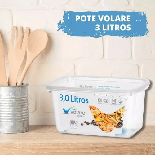 Potes Para Presídio - 2 Potes De 3 Litros E 2 Potes De 1,2l