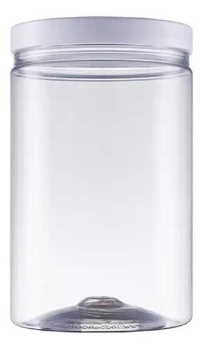 Kit 03 Pote De Plástico Cristal Com Tampa 1500ml Mantimento