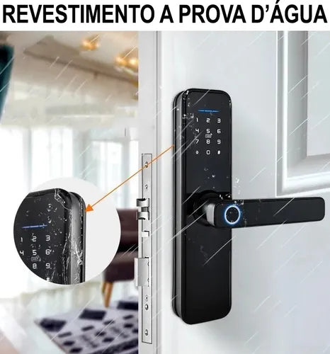 Fechadura Eletrônica Maçaneta Digital Prova D'água Wifi App