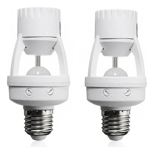 Kit 2 Sensor De Presença Lâmpada Soquete E27 Connect Ecom Com Fotocélula