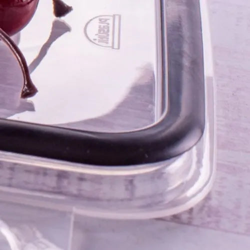 Pote Hermético Porta Mantimentos 2,6l Trava Mais Cristal Cor Preto