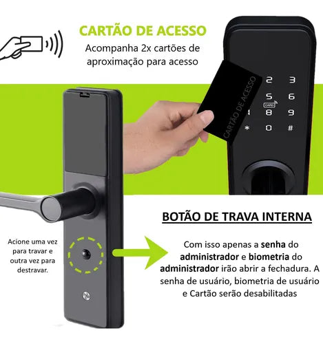 Fechadura Digital Eletronica Biometrica Inteligente Touxh