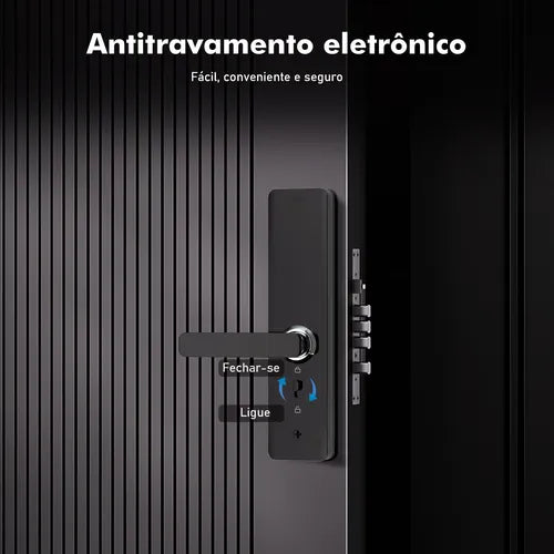 Fechadura Eletronica Digital Wifi Tuya Biometria Coibeu