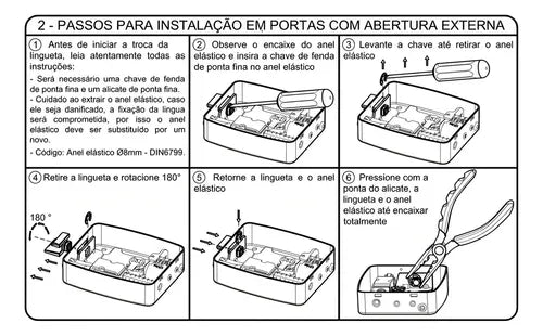 Fechadura Elétrica Reversível Chave Normal Agl Al100r Branca 12V