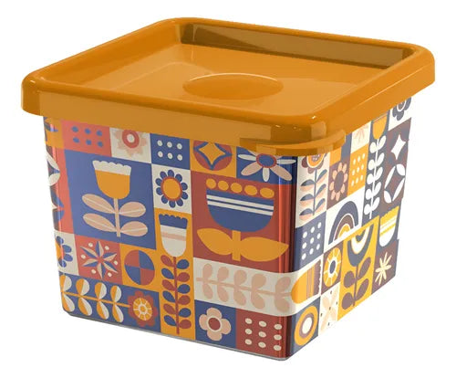 Kit 2 Pote Quadrado Metalico Organizador Hérmetico Cozinha