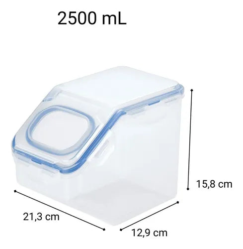 Kit 3 Porta Mantimentos Hermético Lock&lock 2,5l + 5l + 12l