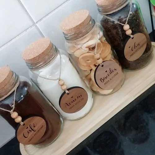 3 Potes Herméticos De Vidro Para Mantimentos