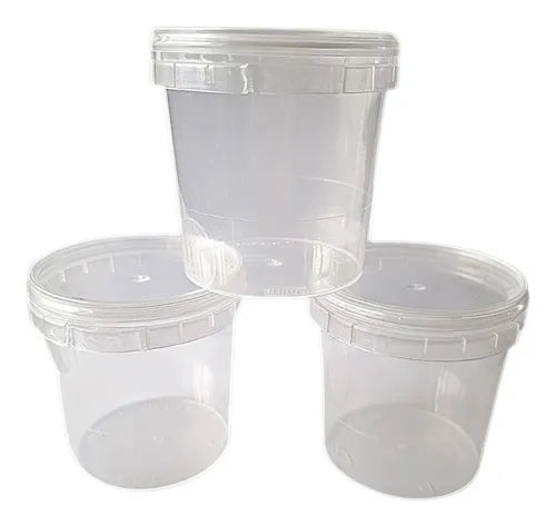 Pote Plástico Redondo C/ Lacre 100 Unid Bolo Doce 220ml