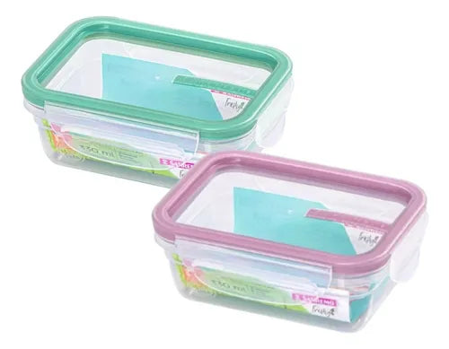 Pote Hermético com Travas Sanremo SR1763/33 para Micro-onda Freezer 330ml Cor Verde intenso