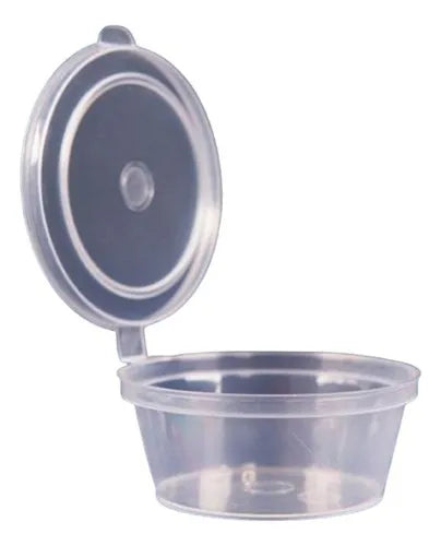 50 Molheira Descartável Potinho Pote Molho C/ Tampa 40ml