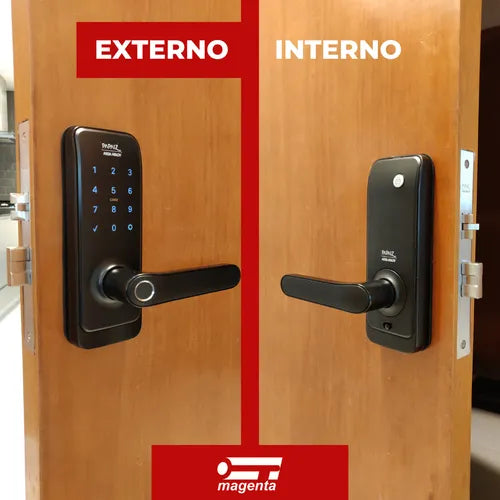 Fechadura Digital Papaiz SL205 Combo Hub Wifi Biometria Aplicativo Alexa