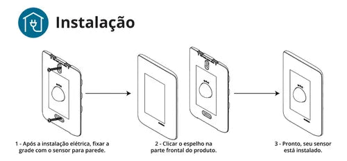 Sensor Presença Movimento 4x2 Exatron Lesp4000 Xc Configuração APP Xcontrol Branco