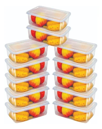 12 Potes 1 Litro Transparente Marmita Organizador Bpa Free