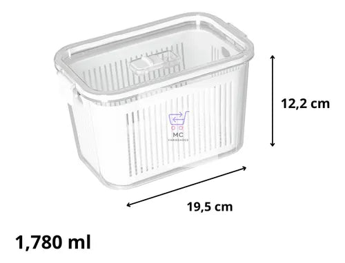 Pote Hermético Multiuso Slim Frutas Saladas 1780 Ml