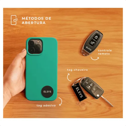Fechadura Digital Elsys Prata Esf-ds4100v Senha E Tag Tecno