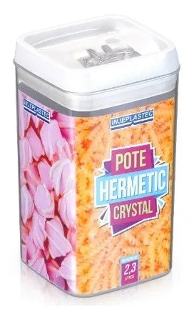 2 Potes Mantimentos Acrílico Quadrado 2,3 L Sal Açucar