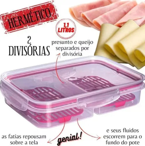 Porta Alimentos Hermético Trava Mais 1,1 L - Plasutil