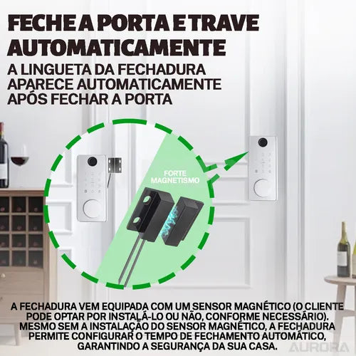 Fechadura Digital Biométrica Eletrônica + Wifi C/senha
