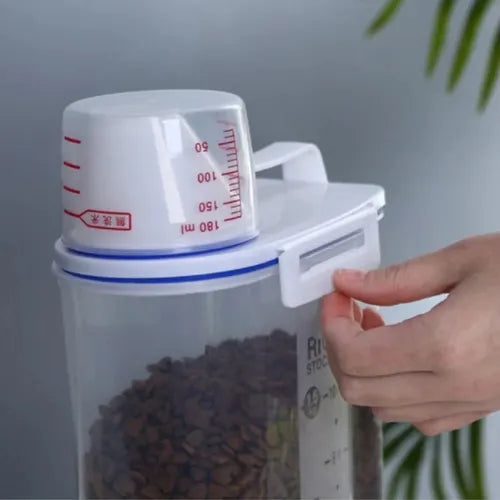 Dispenser 2 Litros Pote Hermetico Com Tampa Mantimentos Cor Transparente