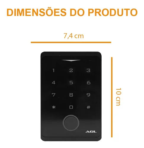 Controle De Acesso Touch Biometria / Senha / Tag Ca1020 Agl