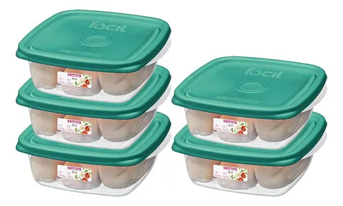 Conjunto Com Pote Plastico Sanremo 530ml Leve 5 e pague 4