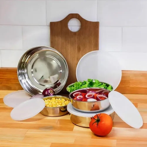 Conjunto de Potes de inox kit 5 Top Chef