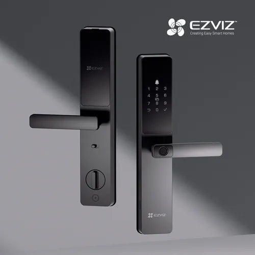 Fechadura Digital Inteligente Ezviz Cartão Senha Dl05 Wifi Cor Cinza
