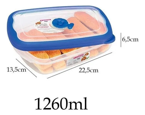 Kit De 3 Potes Herméticos Plástico Marmita Transparente