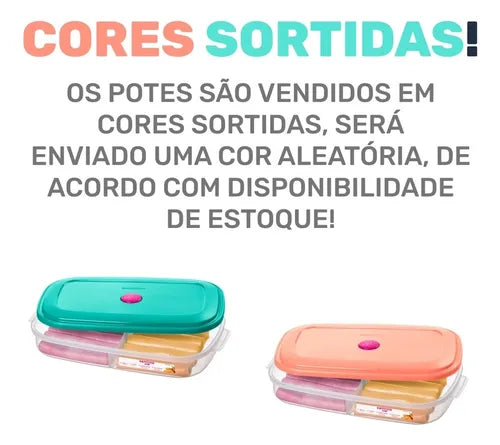 Pote Porta Frios 2 Divisórias Freezer Microondas Sanremo