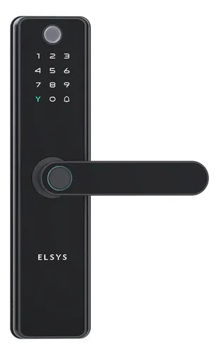 Fechadura Digital De Embutir Esf-de51001 Sax Prata Cor Preta