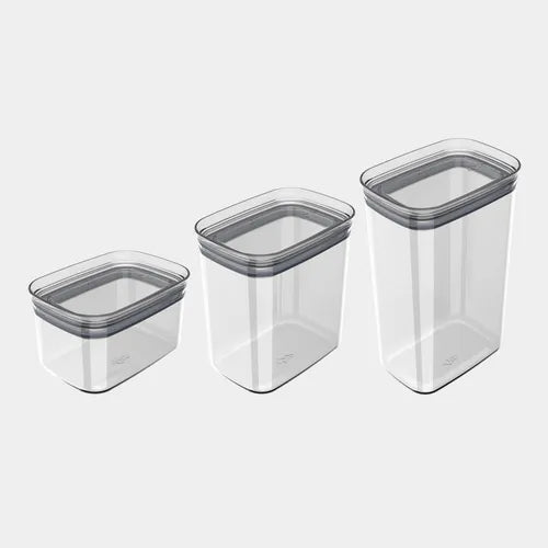 Kit 3 Potes Organizadores Herméticos Empilháveis Mantimentos