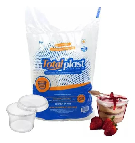 Pote Descartável Redondo Freezer Microondas 140ml C/24