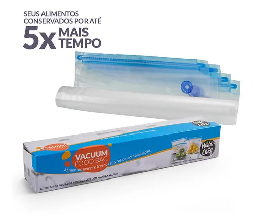 10 Saco Zip Lock Reutilizável Hermético 4 L Moda Do Chef