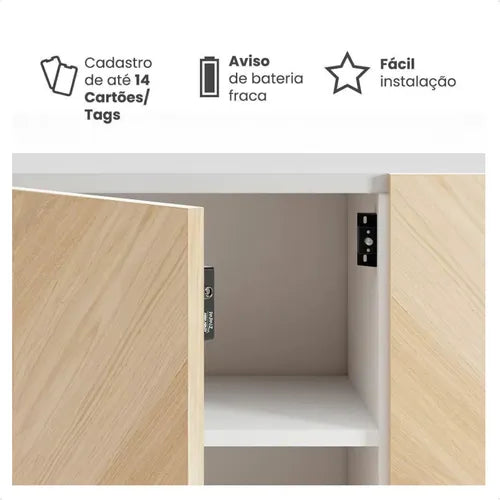 Fechadura Digital Invisível Moveis Gaveta Joias Papaiz 1002