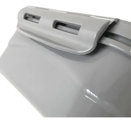 Kit com 2 marmitas 100% hermética com travas não vaza Bpa free cor cinza Lig Brin