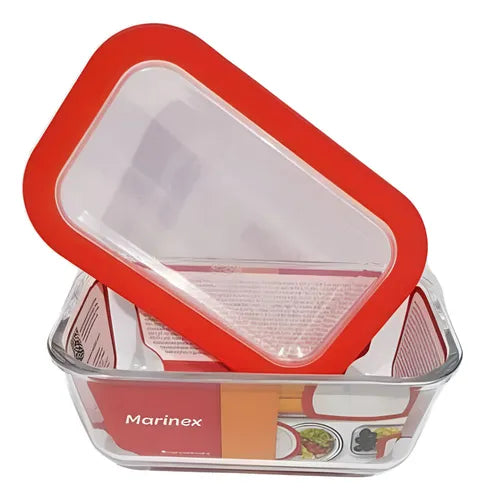 Marmita De Vidro 750ml Com Tampa De Silicone Marinex Cor Transparente