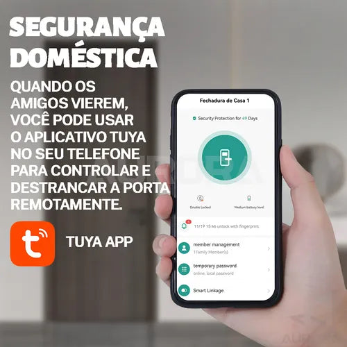 Fechadura Digital Biométrica Eletrônica + Wifi C/senha