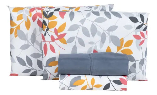 Jogo De Lençol Cama Casal Padrão Estampados 400 Fios 4 Peças Cor Sortidos Desenho Do Tecido Estampado