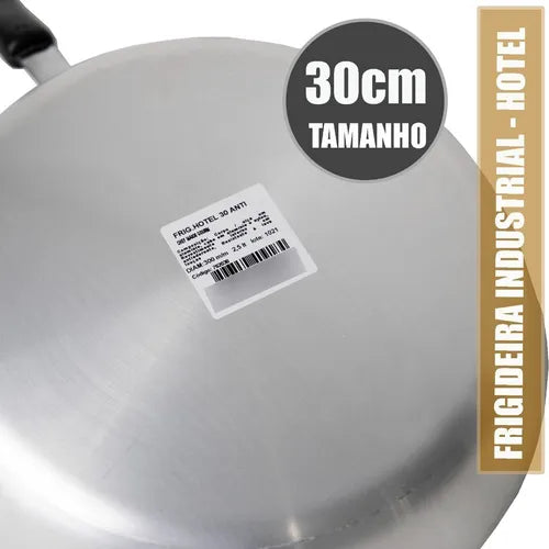 Frigideira Industrial 30cm Fortaleza Linha Profissional Cor Prateado
