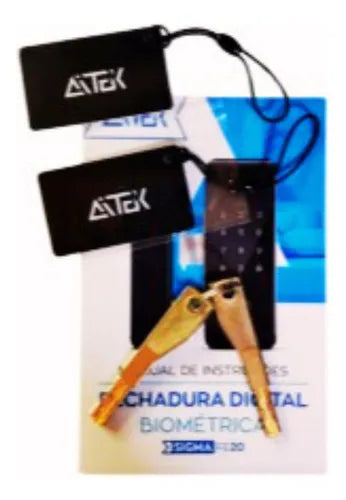 Fechadura Digital Eletrica Biométrica Aitek Cor Pretaa