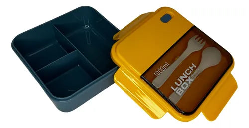 Marmitex Pote Marmita Com Talher Microondas 3 Divisórias