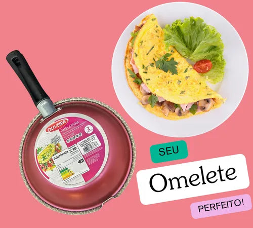 Omeleteira Antiaderente Nº 18 . A Melhor Cor Vermelho
