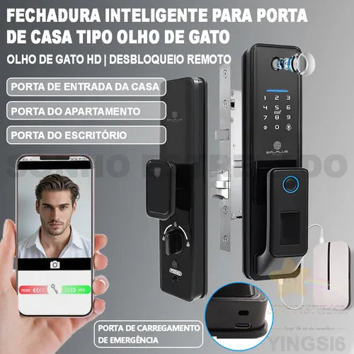 Fechadura Inteligente Digital Eletronica Wi-fi Biométrica