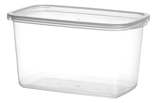 4 Potes Volare Transparente Rischioto 1,2 L E 3,0 L Pote Plástico Com Tampa Marmita Descartável Jogo De Potes